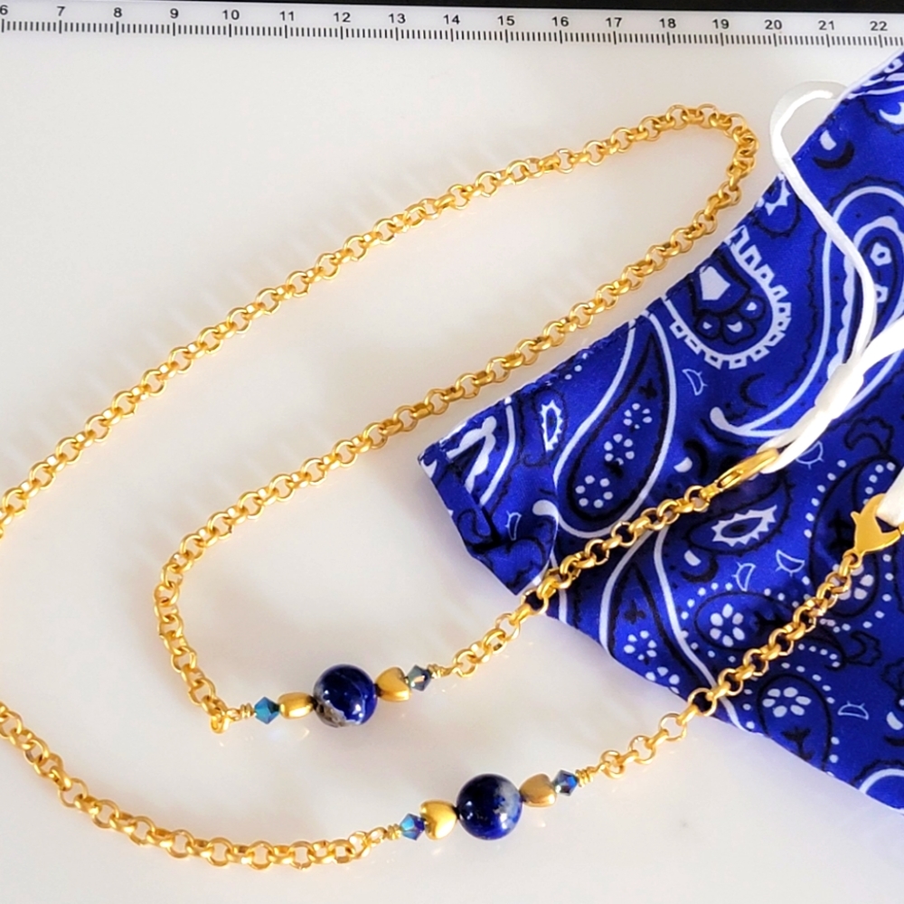 24k Gold Plate Face Mask Chain stone of ur  choice